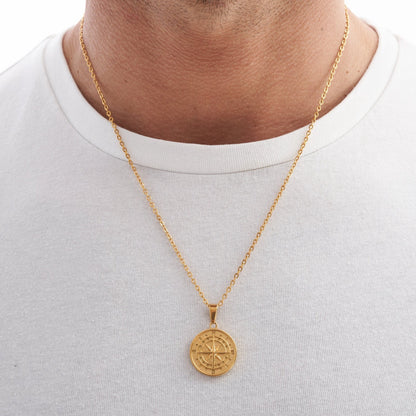 Compass Gold Pendant